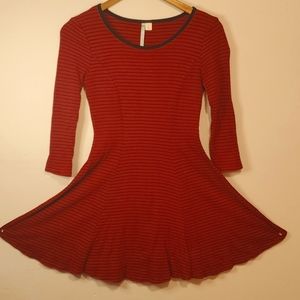 Red skater dress grunge